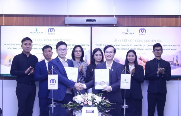 Stavian Hung Yen Industrial Cluster signs infrastructure lease agreements with multiple enterprises